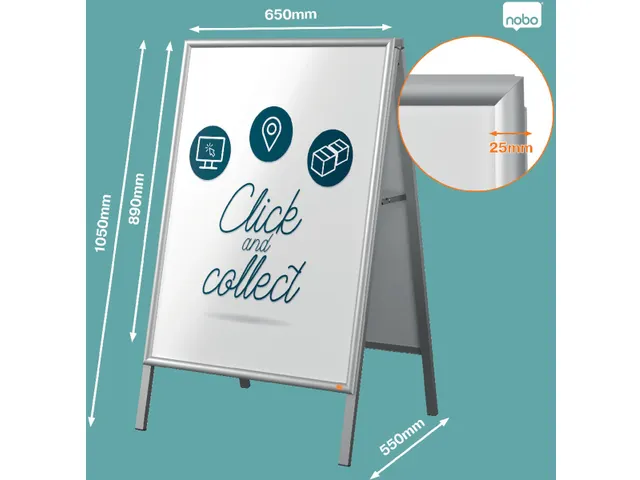 Essence stoepbord, uit aluminium, ft A1