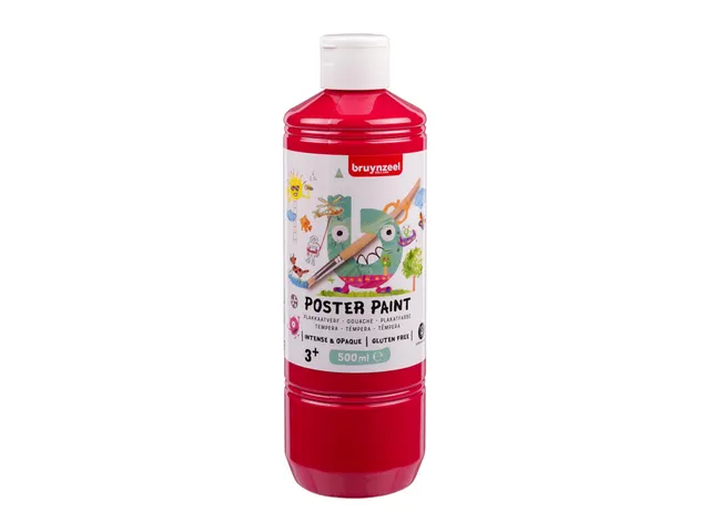 Gouache Bruynzeel flacon 500ml rouge primaire