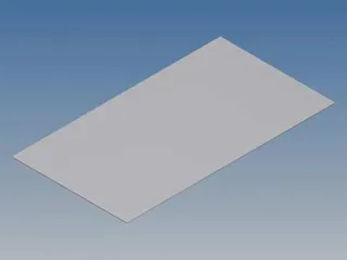Aluminium Paneel Voor TK-Reeks - Zilver - 130.6x72x0.5mm - 1