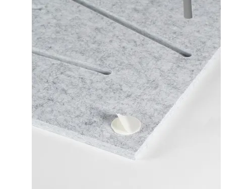 Akoestisch wandpaneel vierkant patroon uitsnede 100x100cm Lichtgrijs
