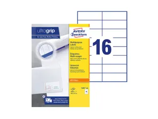 Etiket Avery Zweckform 3484-200 105x37mm wit 3200stuks - 2
