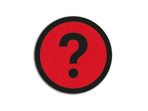 Impressiemagneetfolie Vraagteken Rood Ø50mm x 0,85mm