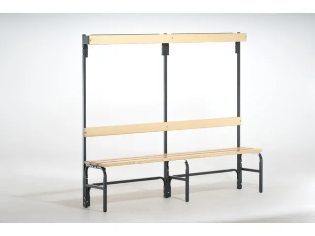 omkleedbank HxLxD 1650x1500x375mm houten lijst RAL7016 antraciet