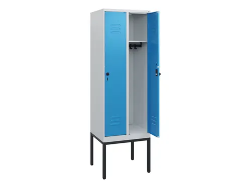 locker,HxBxD 1950x600x500mm,2vak,vak B 300mm,draaigrendel