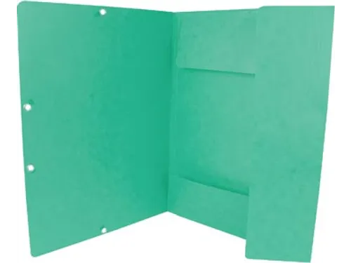 Elastomap A4 Met 3 Kleppen Karton Groen Voor 200 Vel Pak 10 Stuks