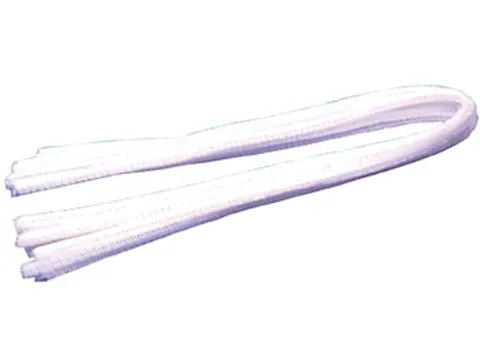 Chenilledraad Wit, Pak Van 10 Stuks