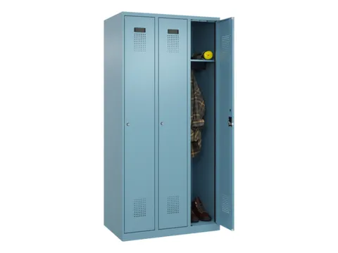 locker,HxBxD 1850x900x500mm,3vak,vak B 300mm,cil.-slot,staand op vloer