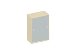 Schuifdeurkast 1150x800x430mm Romp Esdoorn Decor Front Lichtgrijs