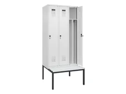 locker met bank,voor scheiding van kleding,HxBxD 2120x900x815mm,3vak