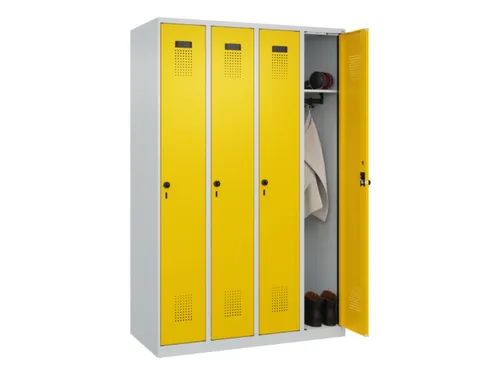locker,HxBxD 1850x1200x500mm,4vak,vak B 300mm,draaigrendel
