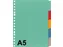Tabbladen Kangaro A5 17-gaats P505M 5-delig assorti karton