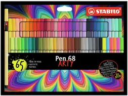 Viltstift STABILO Pen 68 Arty medium assorti set à 65 stuks
