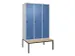 locker voor scheiding van kleding,HxBxD 2120x1200x815mm,3vak
