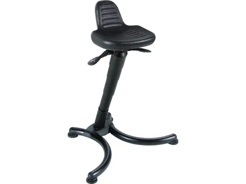 stasteun,kantelbaar,zitting PU-schuim zwart