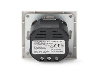 Veiligheidsstopcontact voor inbouwmontage met 2 USB-poorten - 4