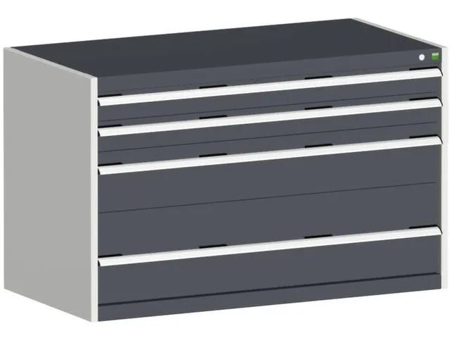 ladekast HxBxD 800x1300x750mm 4laden romp RAL7035 front RAL7016