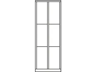 lockerkast,HxBxD 1850x800x500mm,2x4vakken,RAL7035,front RAL6011 - 6