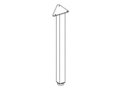 Onderstel,V. Bureau,Staal,Aluminium-Zilver,Vierkantbuis