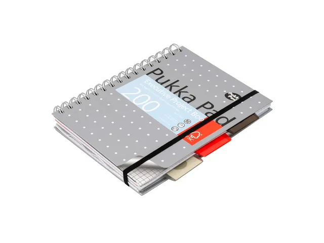 #Projectboek Pukka Pad metalliexecutive A5 geruit krimp a 3st. assorti