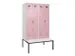 armoire vestiaire avec banc noir et blanc,HxlxP 2120x1200x815mm