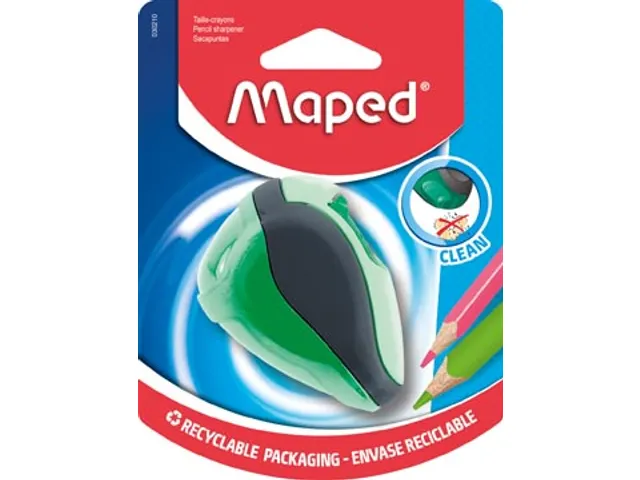 potloodslijper Clean 2-gaats, op blister