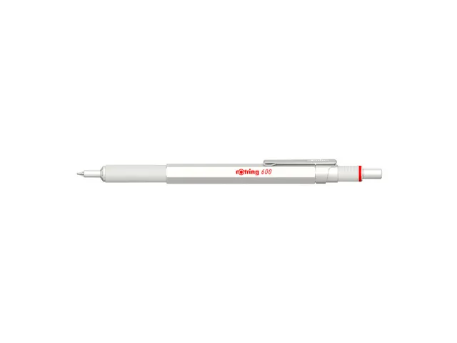 Balpen rOtring 600 parelmoer medium wit