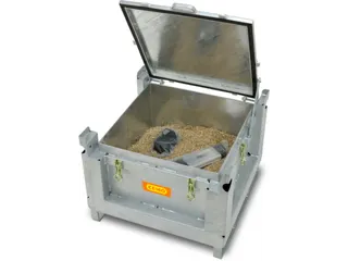 lithium-ion opslagcontainer,120l,HxBxD 580x715x715mm,vuurverzinkt - 5
