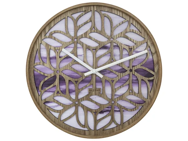 Wandklok Nextime dia 40cm Paars Hout Yogi