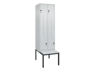 Z-garderobekast,HxBxD 2120x600x815mm,2vak,vak B 300mm,draaigrendel - 1