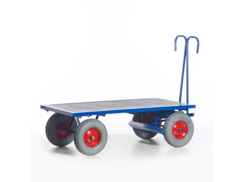 Handtrekwagen 1000kg 1600x800mm Luchtbanden Ral5010