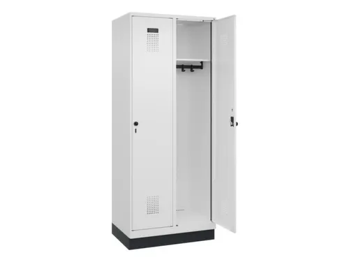 locker,HxBxD 1950x800x500mm,2vak,vak B 400mm,draaigrendel,sokkel