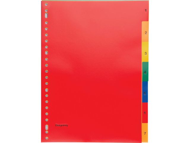 tabbladen, ft A4, 23-gaatsperforatie, PP, geassorteerde kleuren, set 1 | TabbladenShop.nl