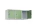 opzetkast,v. locker,3vak.,vak B 400mm,HxBxD 500x1200x500mm,vleugeldeur