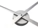 Horloge murale NeXtime Hands Ø85cm aluminium/argent