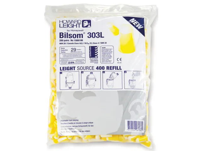 Howard Leight Bilsom 303L oordoppen navulling à 200 paar - L