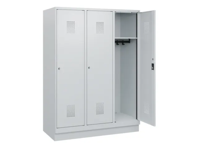 schoollocker,HxBxD 1630x1200x500mm,3vak,vak B 400mm,cil.-slot,sokkel