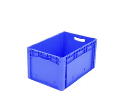 Euronorm Stapelkrat Pp 320x600x400mm Wand/bodem Gesloten Blauw 65l