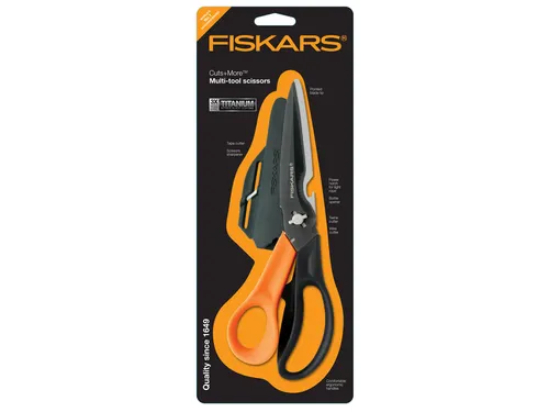 Schaar Fiskars Cuts+More Titanium multifunctioneel zwart