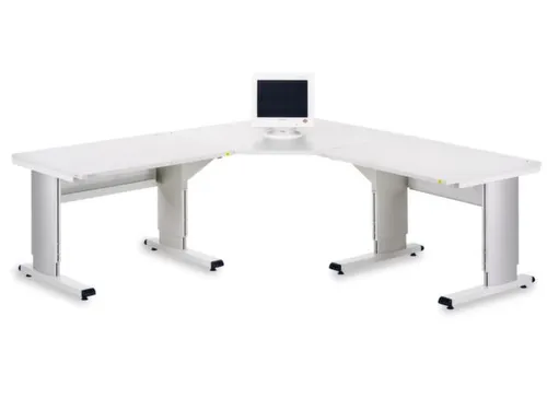 ESD-koppelelement voor montagetafel 90° BxD 800x800mm blad grijs hoek