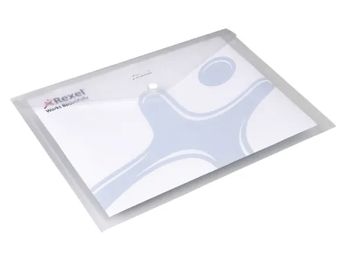 Enveloptas Rexel ice A4 transparant 5 stuks
