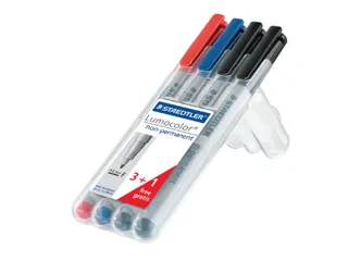 Viltstift Staedtler OHP Lumocolor 316 Non Permanent 0.6mm Assorti 4st - 2