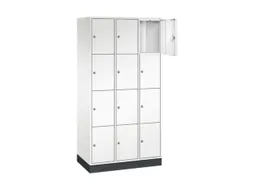 lockerkast,HxBxD 1950x920x500mm,3x4vakken,cil.-slot,sokkel