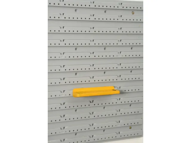 boor-/inbushouder,v. perfoplaat,HxBxD 32x165x60mm,geel,PP