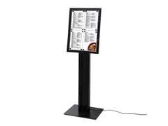 Menustandaard LED Verlicht Zwart 4xA4