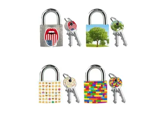 Hangslot Masterlock 30mm met 2 sleutels Assorti motief - 1