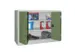 Armoire Grand Espace à Portes Pliantes Ral7035 Façade Ral6011