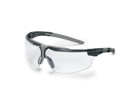 Uvex i-3 9190175 veiligheidsbril, heldere lens, zwart/grijs montuur