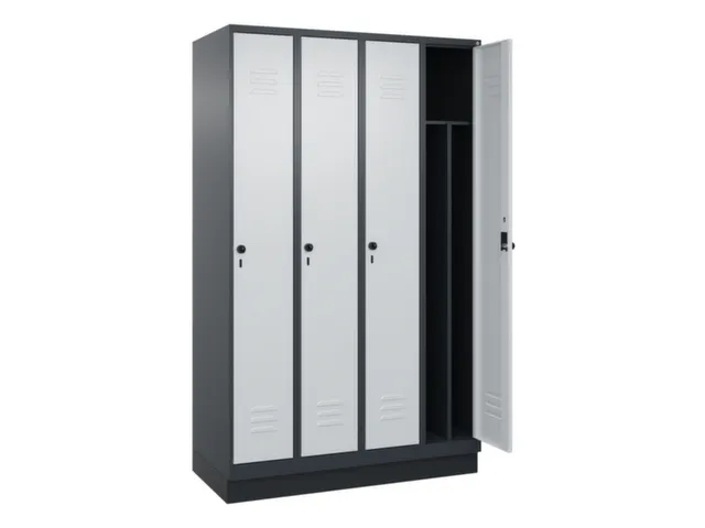 locker voor scheiding van kleding,HxBxD 1950x1200x500mm,4vak