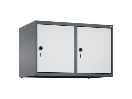 opzetkast,v. locker,2vak.,vak B 400mm,HxBxD 500x800x500mm,draaigrendel