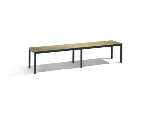 omkleedbank,HxLxD 438x2000x353mm,HPL eiken-sereno,frame staal RAL7021